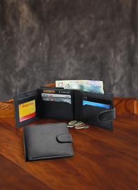 Tri-Fold RFID Leather Wallet