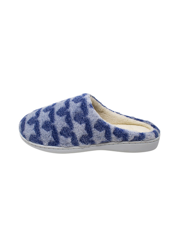 Ladies Hardsole Large Star Print Slipper 