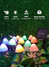 10pc Solar Mushroom Lights