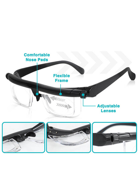 ADJUSTABLE LENS EYEGLASSES